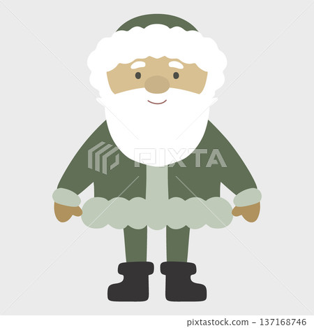 Scandinavian santa claus wearing green clothes smiling and standing Scandinavian santa claus wearing green clothes smiling and standing 137168746