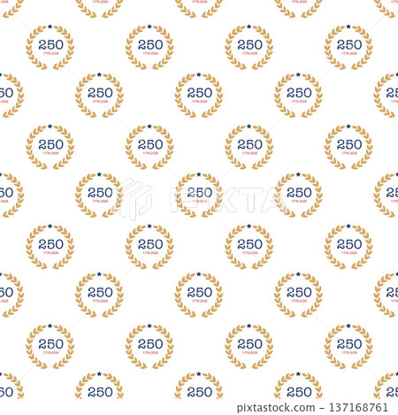 American anniversary 250 years patriotic seamless pattern 137168761