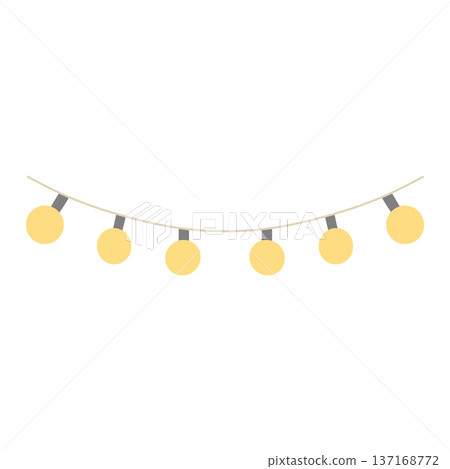 String lights hanging, creating a festive atmosphere for celebration String lights hanging, creating a festive atmosphere for celebration 137168772