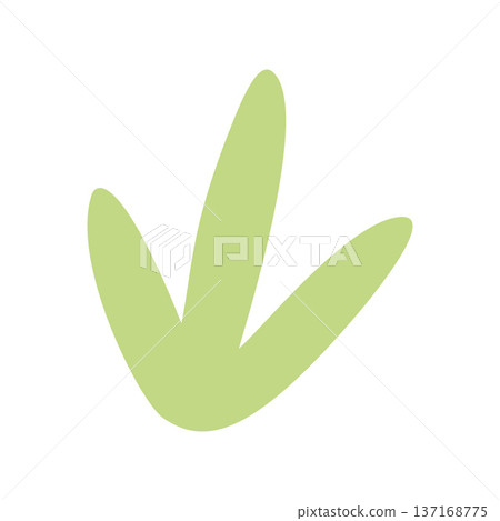 Green plant growing upward on white background 137168775