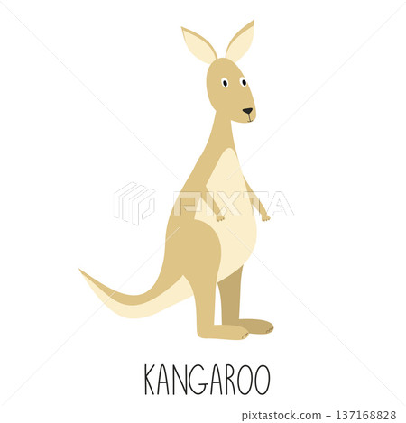 Adorable kangaroo standing cartoon character illustration Adorable kangaroo standing cartoon character illustration 137168828