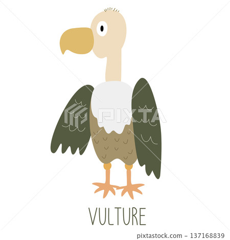 Vulture icon illustrating animal wildlife concept for kids 137168839