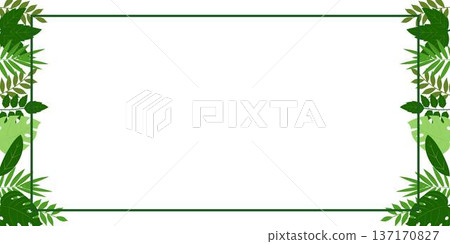Tropical Green Leaves Background with Copy Space Natural Botanical Design Tropical Green Leaves Background with Copy Space Natural Botanical Design 137170827