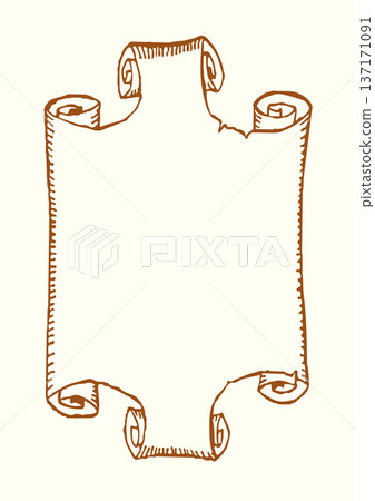 Old paper scroll. Vector drawing icon 137171091