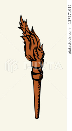 Vector drawing. Big old torch Vector drawing. Big old torch 137171612