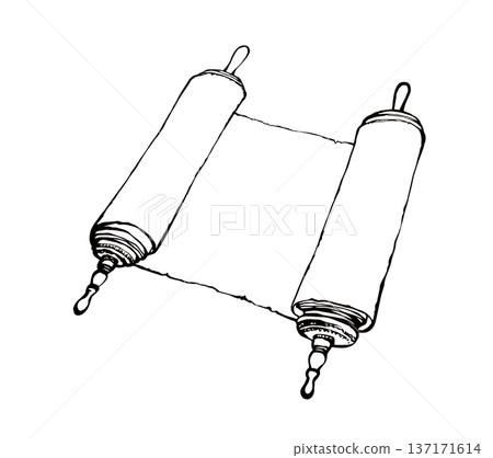 Scroll. Vector drawing icon sign 137171614