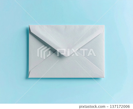 Empty template. Beige color. Post envelope in pastel colors. Design element. 137172006