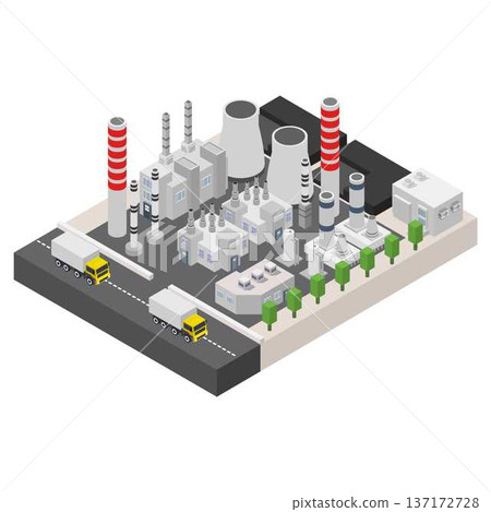 Isometric coal power plant 137172728
