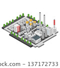 Isometric industrial complex 137172733