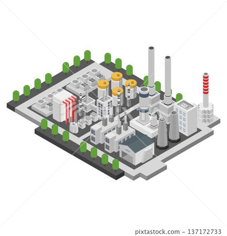 Isometric industrial complex Isometric industrial complex 137172733