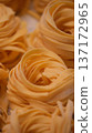 Pasta texture background. Pasta is a staple food of traditional Italian cuisine. 137172965