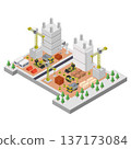 Isometric Construction Site 137173084