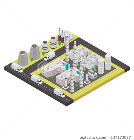 Isometric factory concept 137173087