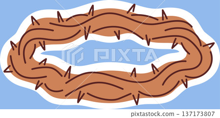 Crown of thorns Easter sticker Crown of thorns Easter sticker 137173807