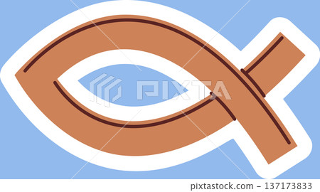 Ichthys fish ancient Christ sign Ichthys fish ancient Christ sign 137173833