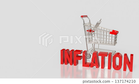 Rising Inflation Impact on Consumer Spending Concept 3d render. 137174210