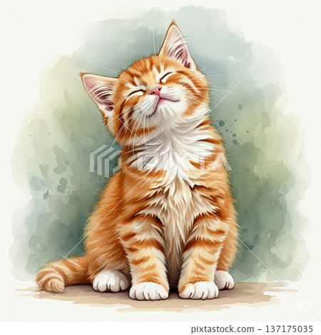 小貓坐著就睡著了。 小貓坐著就睡著了。 137175035