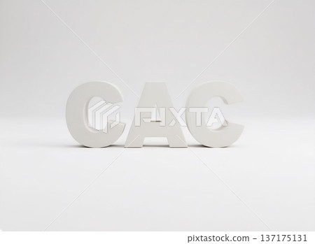 CAC (Customer Acquisition Cost) / Word Object Illustration 137175131