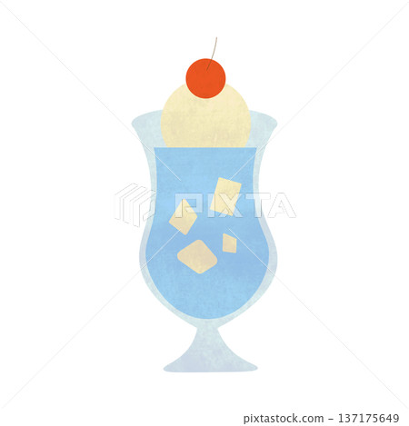 水彩風格的藍色夏威夷奶油蘇打水插圖透明PNG圖標 水彩風格的藍色夏威夷奶油蘇打水插圖透明PNG圖標 137175649