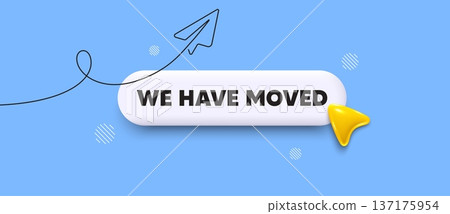 We have moved search bar. Share plane line icon. We have moved. Move new address sign. Place relocate symbol. Search button with 3d cursor. Vector We have moved search bar. Share plane line icon. We have moved. Move new address sign. Place relocate symbol. Search button with 3d cursor. Vector 137175954