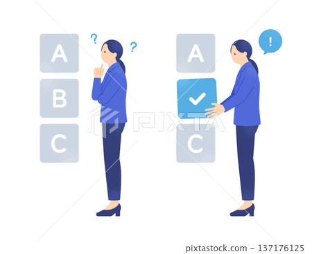 A before and after set for women to compare and choose the best from multiple options. 137176125