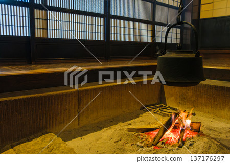 The hearth bottom of the old private house 137176297