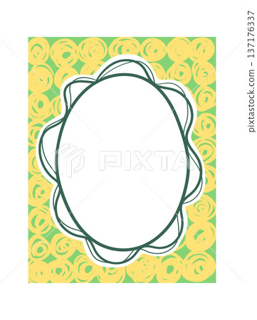 Frame Oval Wreath HandDrawn Frame Oval Wreath HandDrawn 137176337