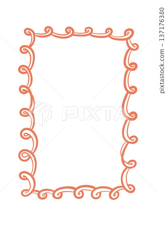 Wavy Line Decorative Frame 137176380