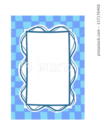 Handdrawn Scrapbook Card with Frame Handdrawn Scrapbook Card with Frame 137176408
