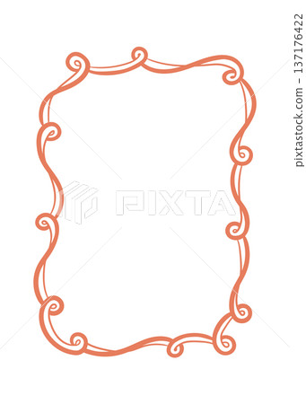 Whimsical Wavy Greeting Card Frame Whimsical Wavy Greeting Card Frame 137176422