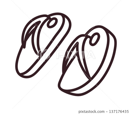 FlipFlop Pair Outline Drawing 137176435