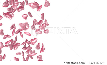 大量可愛的愛心背景CG，適用於商店、簡報和銷售。 137176478