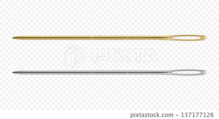 Vector 3d Sewing Needles Set. Large Eye Hand Stitching and Darning Needles Isolated. Tailoring Embroidery Needles for Craft and Repair Vector 3d Sewing Needles Set. Large Eye Hand Stitching and Darning Needles Isolated. Tailoring Embroidery Needles for Craft and Repair 137177126