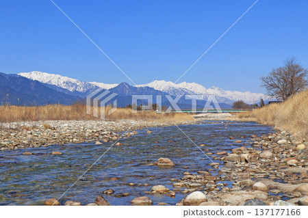 Azumino Early Spring Song: The Hodaka River and the Northern Alps Azumino Early Spring Song: The Hodaka River and the Northern Alps 137177166