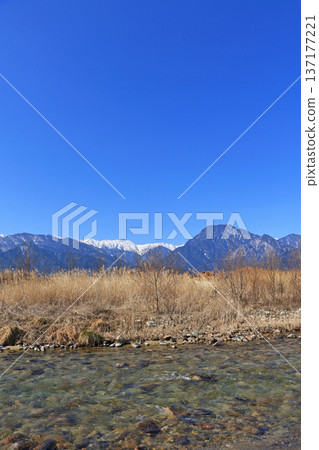 安曇野早春歌：穗高川與北阿爾卑斯山 137177221