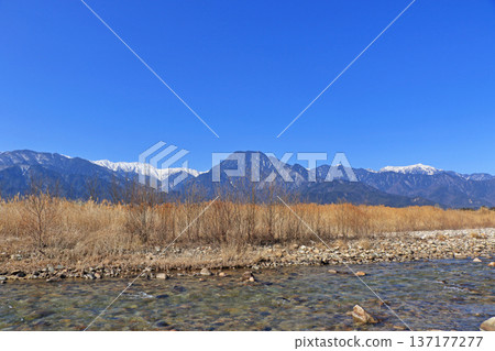 安曇野早春歌：穗高川與北阿爾卑斯山 137177277
