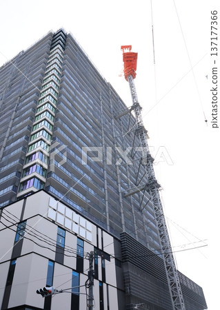 埼玉市浦和站西出口重建大樓施工現場 137177366