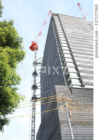 埼玉市浦和站西出口重建大樓施工現場 137177368