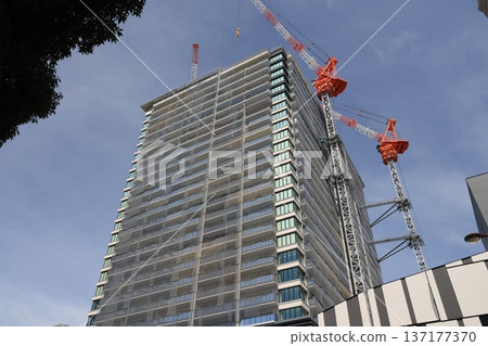 埼玉市浦和站西出口重建大樓施工現場 137177370