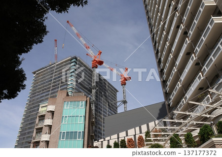 埼玉市浦和站西出口重建大樓施工現場 137177372
