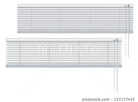 2-piece set of closed and open blinds 137177435