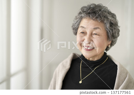 A smiling senior woman 137177561