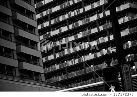 monochrome cityscape monochrome cityscape 137178375