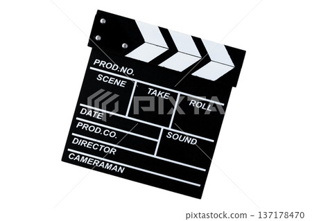 透明背景的電影道具場記板(png) 透明背景的電影道具場記板(png) 137178470