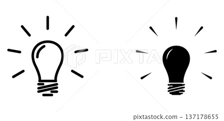 Bulb icon design template 137178655