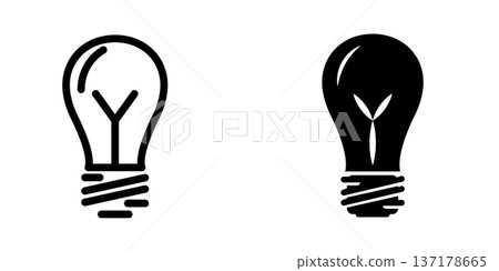 Bulb icon design template Bulb icon design template 137178665