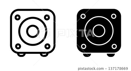 Multimedia speaker icon design template 137178669