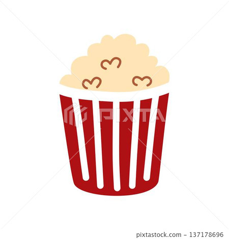 movie popcorn bucket, Red and White Striped Popcorn Bucket Overflowing movie popcorn bucket, Red and White Striped Popcorn Bucket Overflowing 137178696