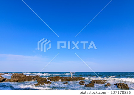 大洗磯崎神社海中矗立的神聖鳥居 137178826