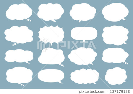 A simple speech bubble set that is ready to edit. [Vector, speech bubbles can be moved] 137179128
